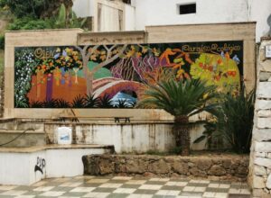 A mosaic at the entrance to Ojén