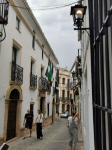 A narrow street near Tabanco Los Arcos and the Puente Nuevo Ronda