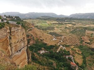 An amazing view from the Alameda del Tajo Park Ronda to the Grazalema National Park