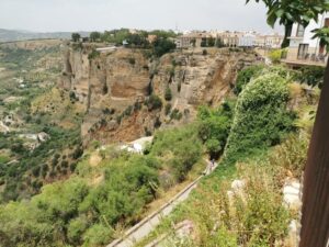 Camino del Desfiladero del Tajo below the Plaza Maria Auxiliadora in Ronda Spain