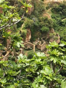 Deserted buildings in the El Tajo gorge Ronda