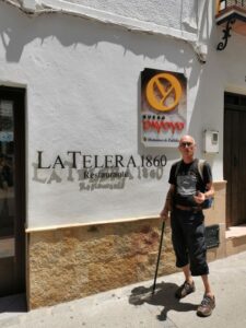 Manfred outside the Taberna 'La Telera 1860 Setenil de las Bodegas