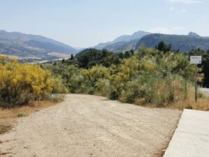 On the road back from Setenil de las Bodegas to Cortijo las Piletas down there in the valley