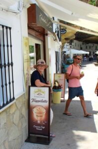 Outside the Heledería la Cueva in Setenil de las Bodegas