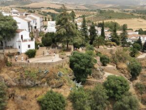 The Jardines de Cuenca - beautiful gardens - from the Mirador de Aldehuela Ronda