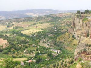 The beautiful cliffs and farmland below Ronda