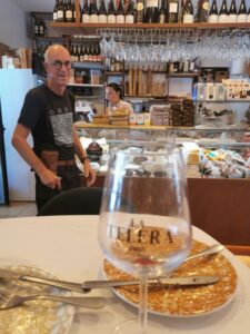 The empty plates and glass speak for themselves. Taberna La Telera 1860 Setenil de las Bodegas