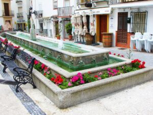 The lovely fountain in Ojén Andalusia Spain