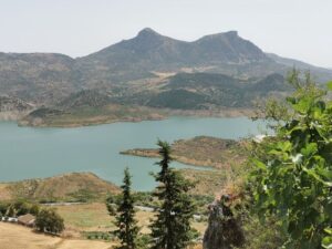 A lovely view towards Tajo Algarín and Las Grajas as seen from the castle track at Zahara de la Sierra