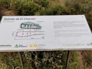 A signboard about the Dolmen del Gigante