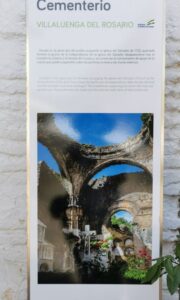 A signboard outside the 'Iglesia del Salvador' (El Salvador Church) explaining some history