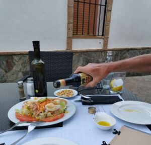 A tasty healthy salad in Villaluenga del Rosario