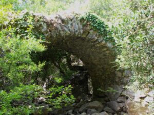 A view from under the Roman Bridge on the track to 'Sendero Ojo del Moro' translated to 'Eye of the Moor'
