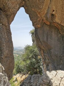 A view through the Ojo del Moro - Eye of the Moor and the land beyond