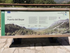 Another information board at Puerto del Boyar