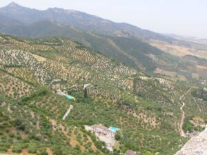 From Zahara de la Sierra towards the cortijos and hills nearby
