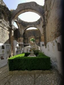 Inside the cemetery at 'Iglesia del Salvador' (El Salvador Church), Villaluenga del Rosario