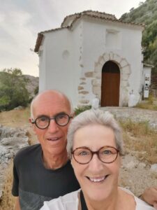 Manfred and Teresa at Ermita del Calvarion, Villaluenga del Rosario