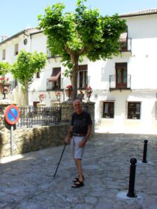 Manfred beside the Plaza de España Grazalema