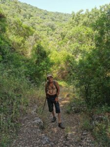 Manfred on the track from El Molino del Susto to the road