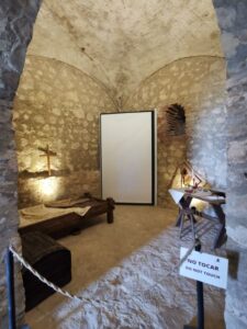 One of the display rooms in the castle on the hill Zahara de la Sierra