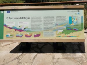 One of the information boards at Puerto del Boyar