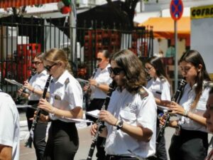 Some of the accompanying band to the San Antonio de Padua parade in El Bosque