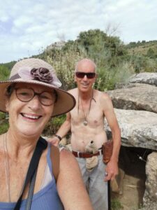 Teresa and Manfred at the Dolmen del Gigante