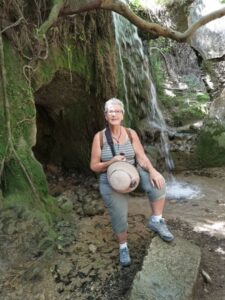 Teresa inside El Molino del Susto