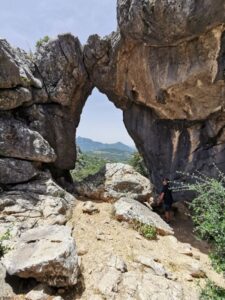 The Ojo del Moro (Eye of the Moor) and our Spanish friend inspecting the view