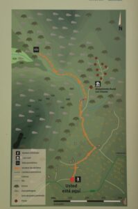 The Ojo del Moro track on the information board