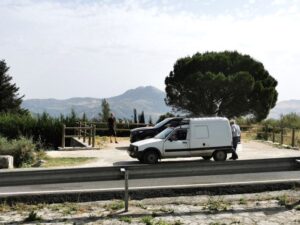 The carpark across from the Fuentría Fountain Gaidovar Valley