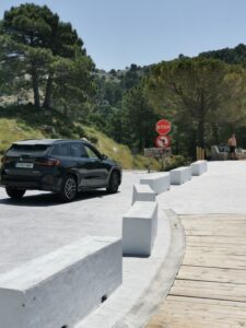 The carpark at Puerto del Boyar