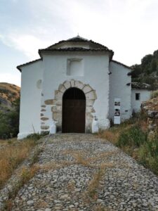 The cobbled walkway to the Ermita del Calvario Villaluenga del Rosario