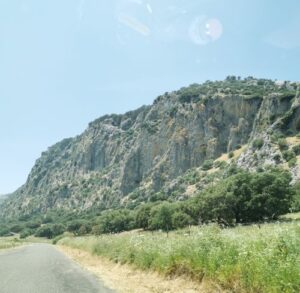 The rock-climbing cliffs near Grazalema