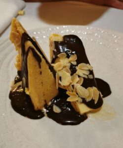 A tasty desert at La Almazara de Carmona