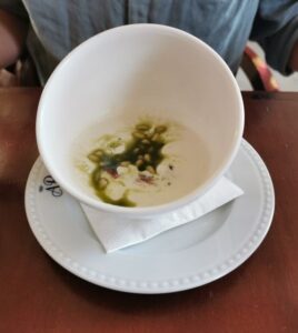Aho Blanco soup at Taberna El Tabanco Carmona