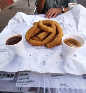 Churros, chocolate and coffee in Mairena del Alcor