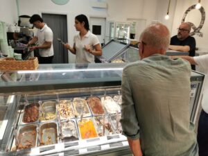 In the Gelato shop in Mairena del Alcor