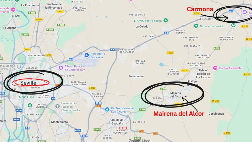 Seville, Mairena del Alcor and Carmona noted