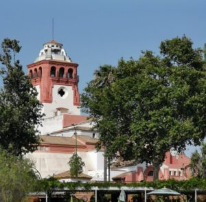 Seville school of Art as seen from the river