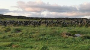 Ancient rock walls in the fields near Doolin