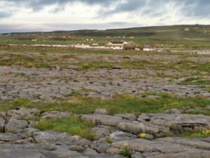 Over the rocks towards Nagels Camping and Caravan Park Doolin