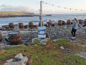 The seaweed barrel baths on the seafront at Doolin