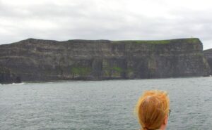 Viewing the Cliffs of Moher from the oceanside