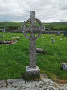 A Gaelic Irish cross in the cemetery in The Burren