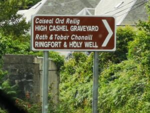 A roadsign near Cashel on our drive to Roundstone