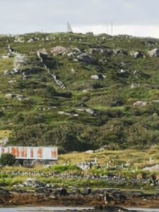 Alcock & Brown Memorial on the hill on the Errislannon Peninsula