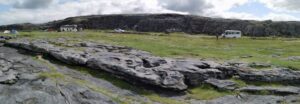 Campers and visitors on the cliffs in The Burren