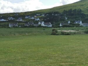 Houses on the lower slopes of Slievemore, Dugort Beach, Achill Island